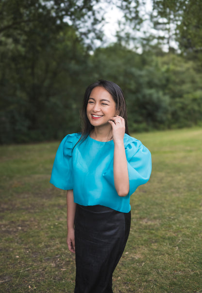 Gabriela Silk Organza Top