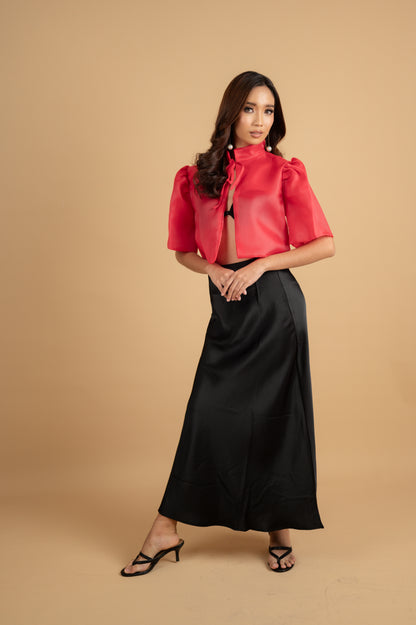 Gregoria Silk Organza Tie Top