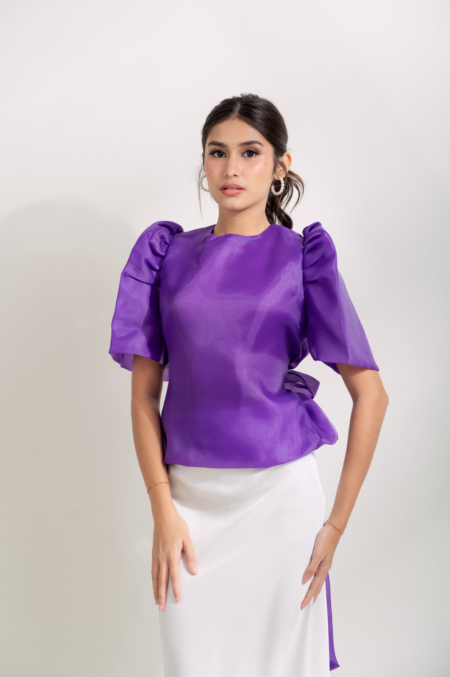 Teresa Silk Organza Tie Top