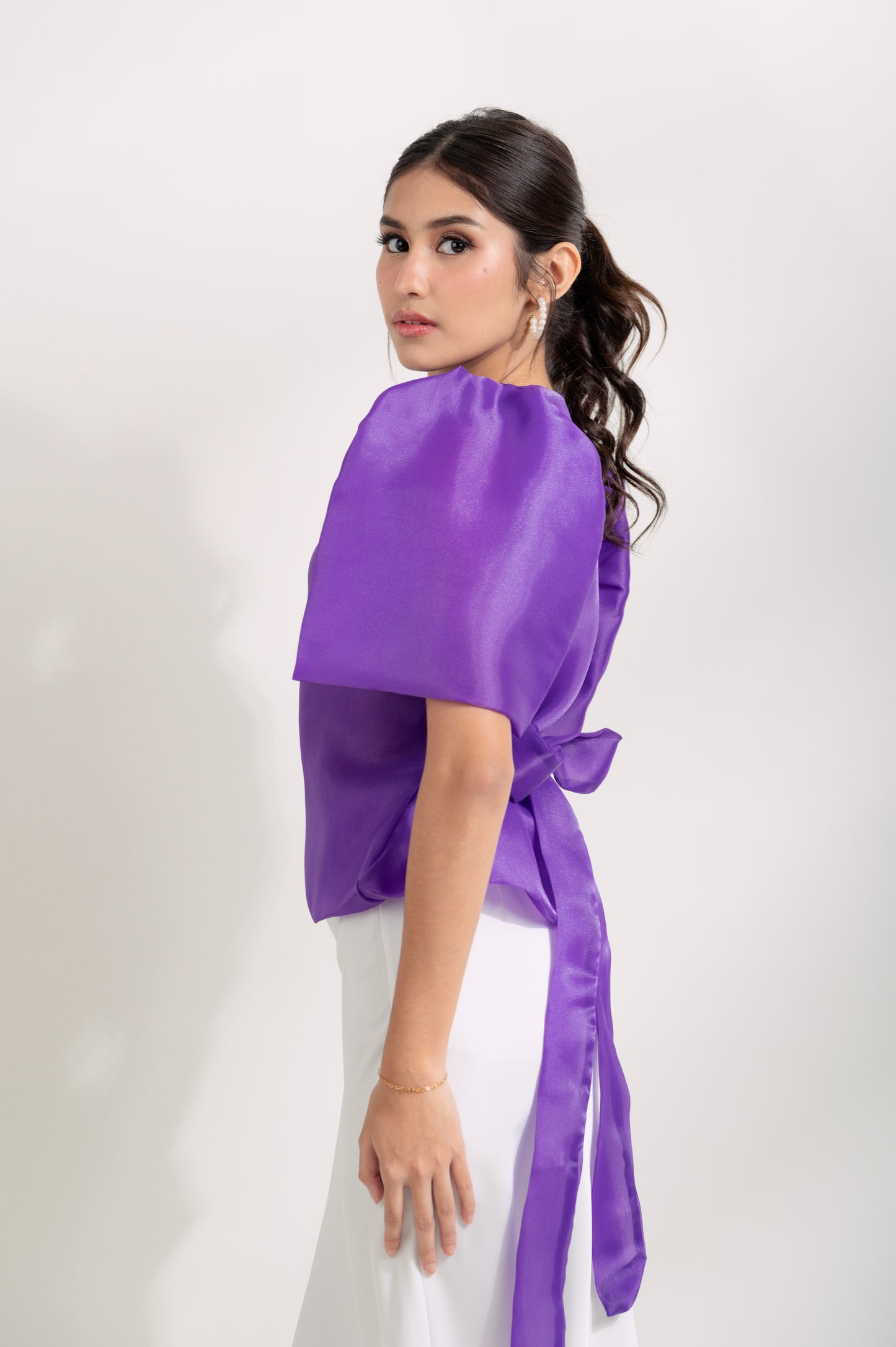 Teresa Silk Organza Tie Top