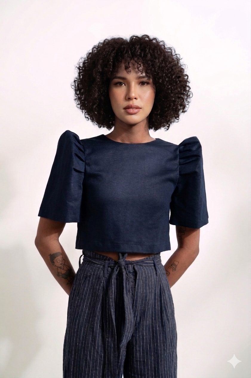 Gabriela Denim Top