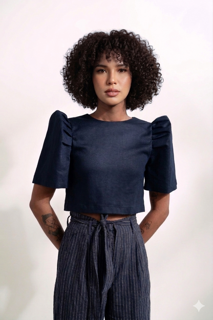 Gabriela Denim Top