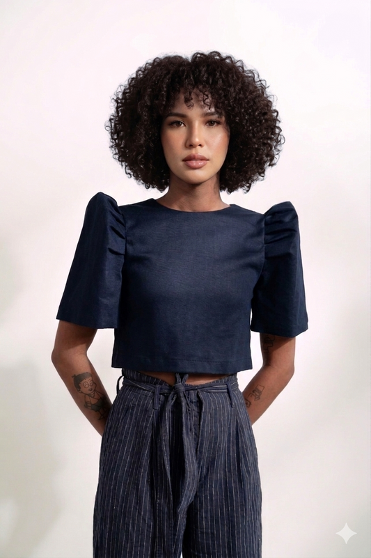 Gabriela Denim Top