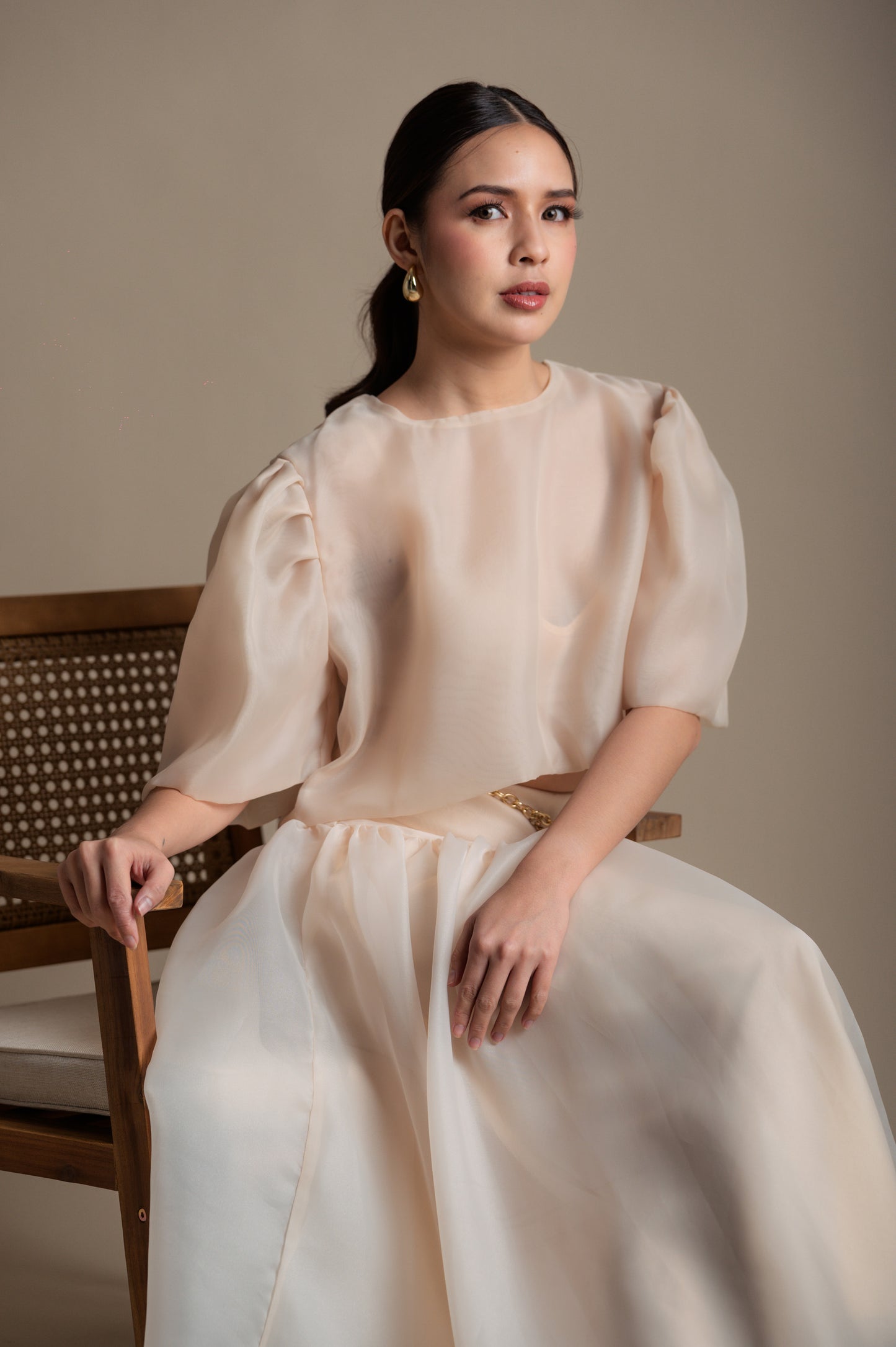 Gabriela Silk Organza Top